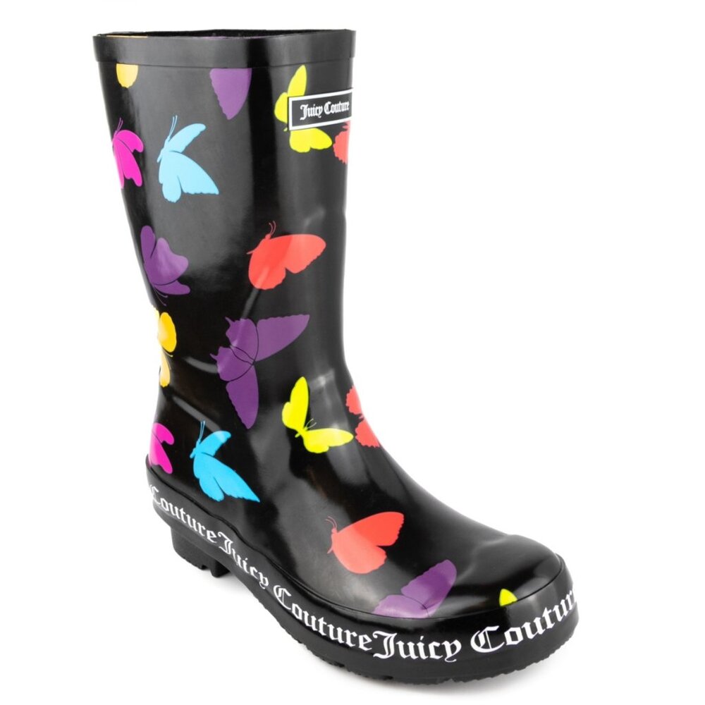 Juicy Couture Women's Totally Logo Rainboots - Butterfly Multi